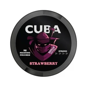 Cuba ninja strawberry nicotine pouches from Nicopods.ie