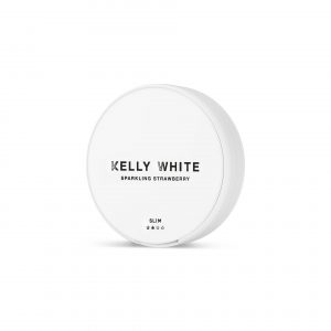 Kelly White Sparkling Strawberry nicotine pouches from Nicopods.ie.