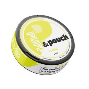 Puff & Pouch Citrus nicotine pouches from Nicopods.ie