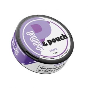 Puff & Pouch Grape nicotine pouches from Nicopods.ie