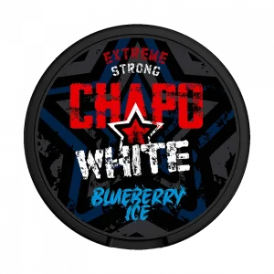 Chapo white blueberry nicotine pouches from Nicopods.ie.