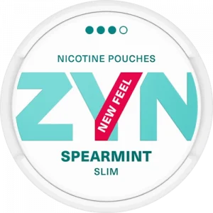 ZYN Spearmint Slim Strong nicotine pouch from Nicopods.ie.