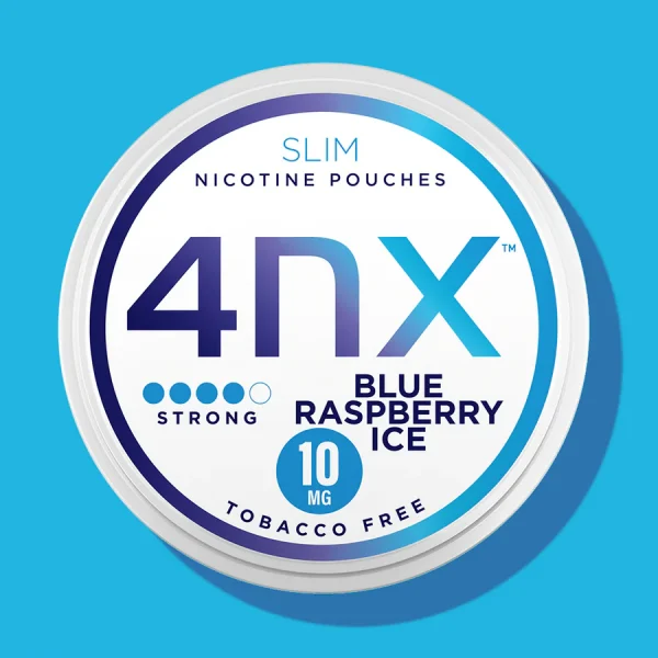 4NX Blue Raspberry Ice nicotine pouches from Nicopods.ie.