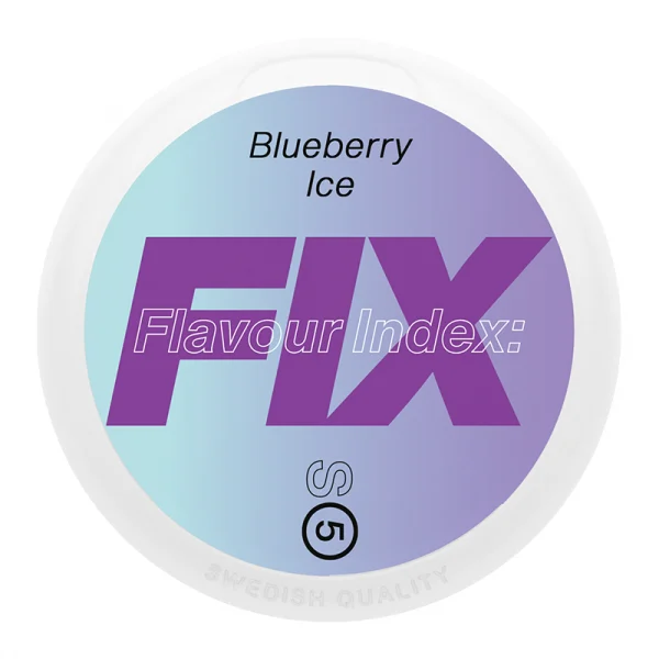 FIX Blueberry Ice nicotine pouches from Nicopods Ireland.