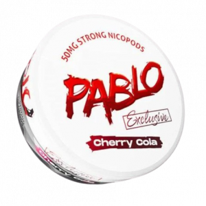 Pablo Exclusive Cherry Cola nicotine pouches from Nicopods.ie.