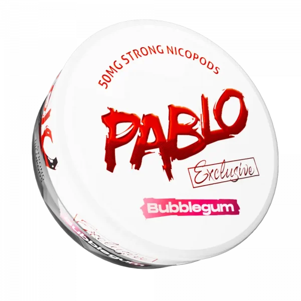 Pablo Exclusive Bubblegum nicotine pouches from Nicopods.ie.