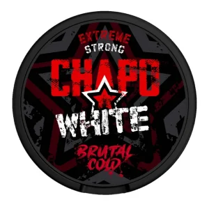 Chapo White Brutal Cold nicotine pouches from Nicopods.ie.