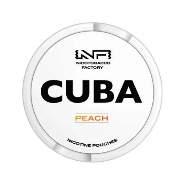 CUBA White Peach nicotine pouches from Nicopods.ie