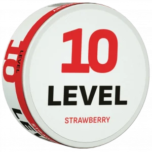 Level 10 Strawberry nicotine pouches from Nicopods.ie