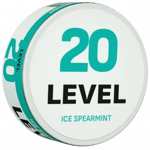 Level Ice Spearmint nicotine pouches from Nicopods.ie.