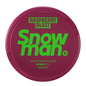 Snowman Raspberry Blast snus from Nicopods.ie