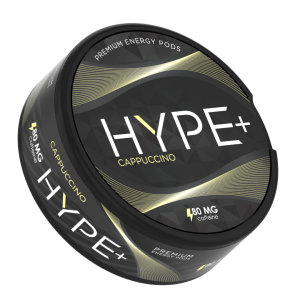 Hype+ Cappuccino caffeine pouches from Nicopods.ie energy pouches